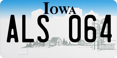 IA license plate ALS064