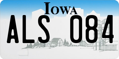 IA license plate ALS084