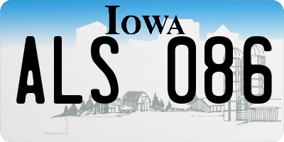 IA license plate ALS086