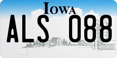 IA license plate ALS088