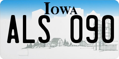 IA license plate ALS090