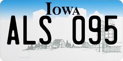 IA license plate ALS095