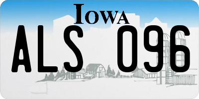 IA license plate ALS096