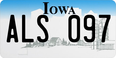 IA license plate ALS097