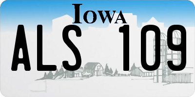 IA license plate ALS109