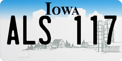 IA license plate ALS117