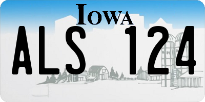 IA license plate ALS124