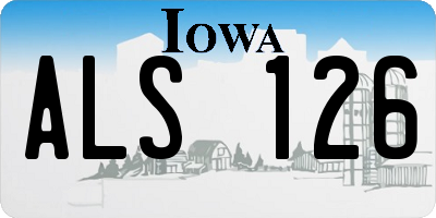 IA license plate ALS126
