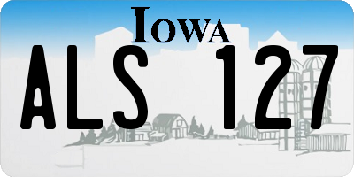 IA license plate ALS127