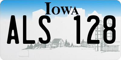 IA license plate ALS128