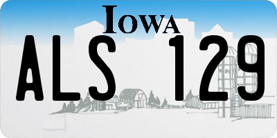 IA license plate ALS129