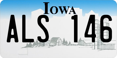 IA license plate ALS146