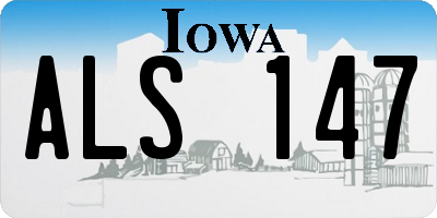 IA license plate ALS147