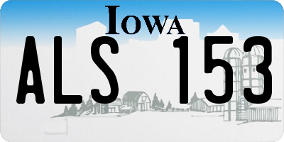 IA license plate ALS153