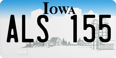 IA license plate ALS155