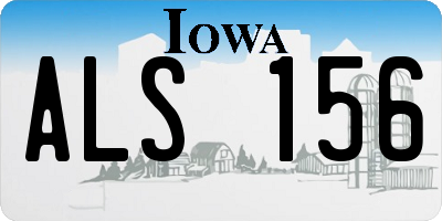 IA license plate ALS156