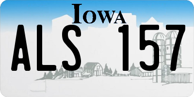 IA license plate ALS157