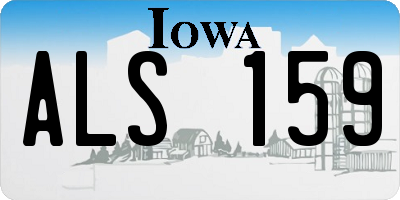 IA license plate ALS159