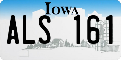 IA license plate ALS161