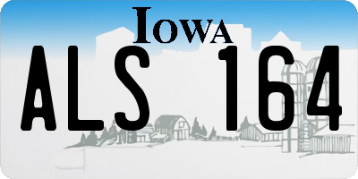 IA license plate ALS164