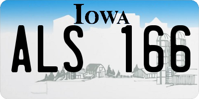 IA license plate ALS166