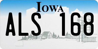 IA license plate ALS168