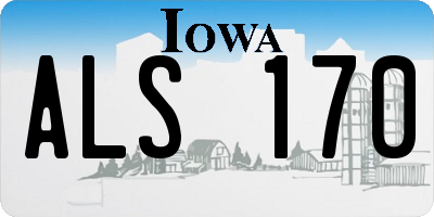 IA license plate ALS170