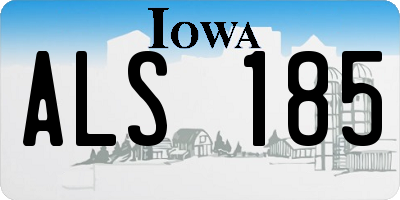 IA license plate ALS185