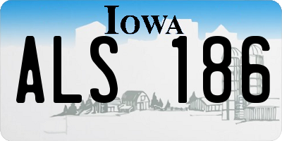 IA license plate ALS186