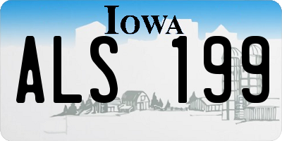 IA license plate ALS199