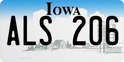 IA license plate ALS206