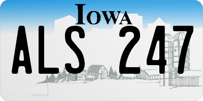 IA license plate ALS247