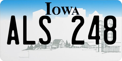 IA license plate ALS248