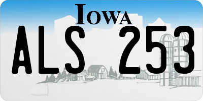 IA license plate ALS253