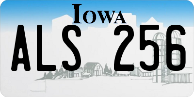 IA license plate ALS256