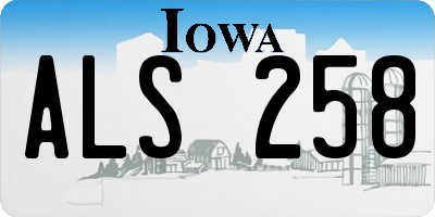 IA license plate ALS258
