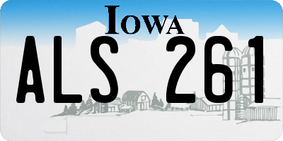 IA license plate ALS261
