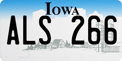 IA license plate ALS266