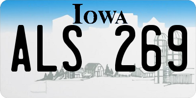 IA license plate ALS269