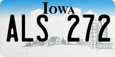 IA license plate ALS272