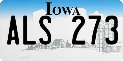 IA license plate ALS273
