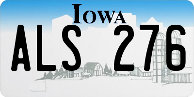 IA license plate ALS276