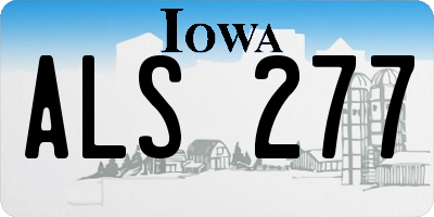 IA license plate ALS277