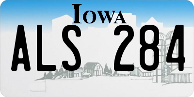 IA license plate ALS284