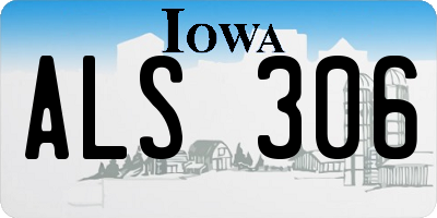 IA license plate ALS306