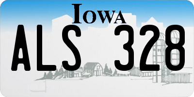 IA license plate ALS328