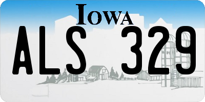 IA license plate ALS329