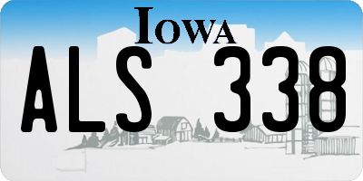 IA license plate ALS338