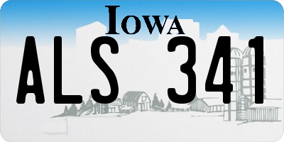 IA license plate ALS341