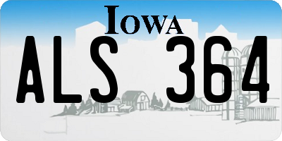 IA license plate ALS364
